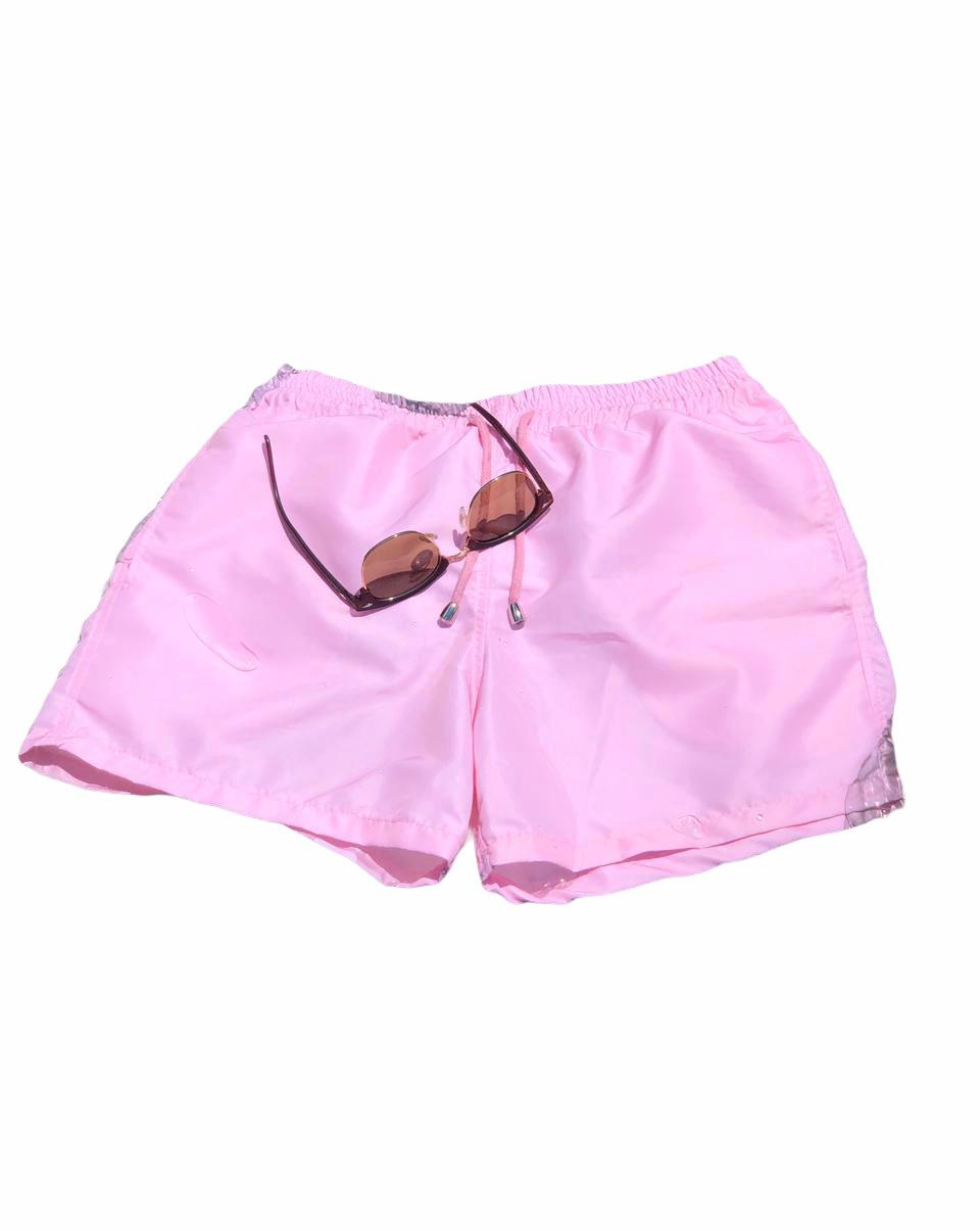 Pantaloneta hombre rosa